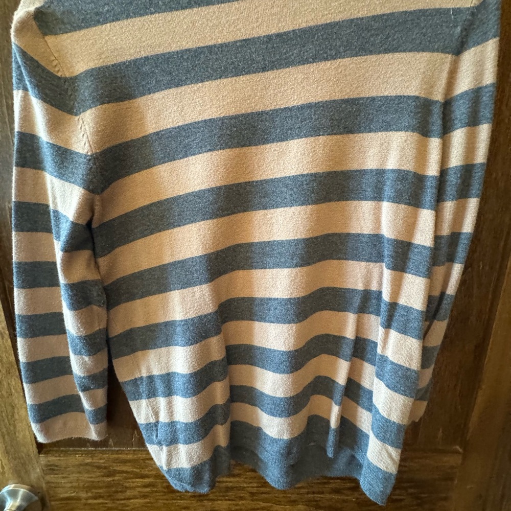 The Limited Gray and Tan Striped Sweater with Embellished Neckline - Picture 10 of 10